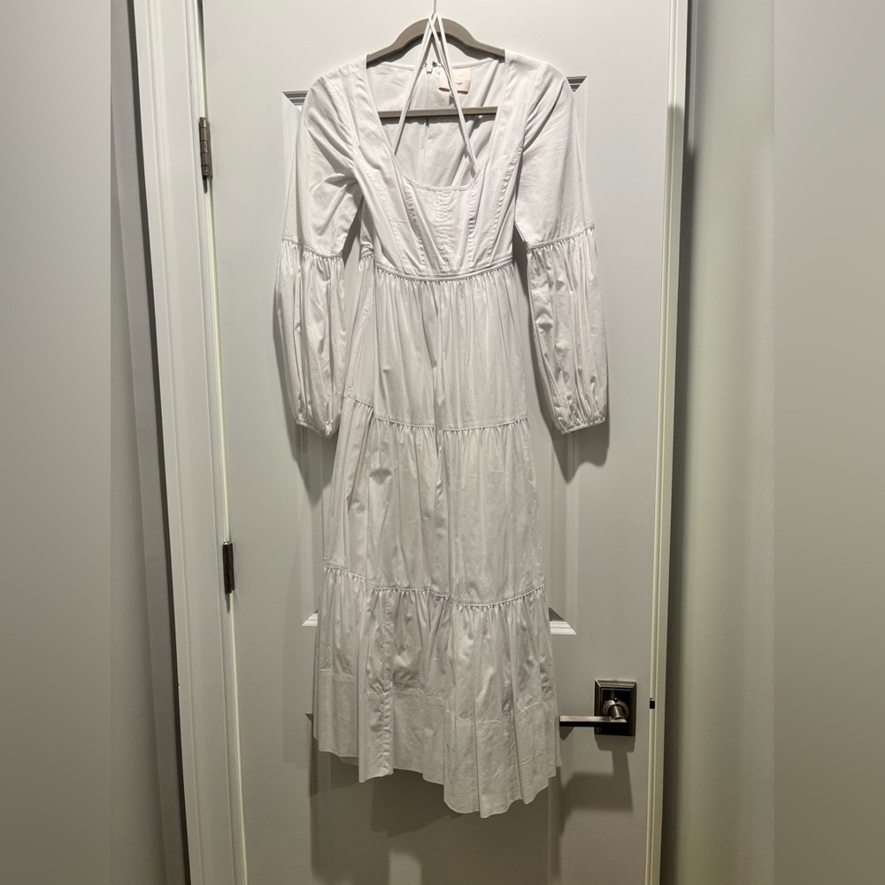 Cinq à Sept White Long Sleeve Dress